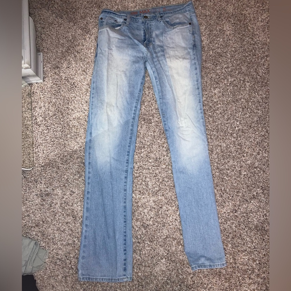 Max Flex Urban Pipeline Slim Straight Washed Denim Jeans